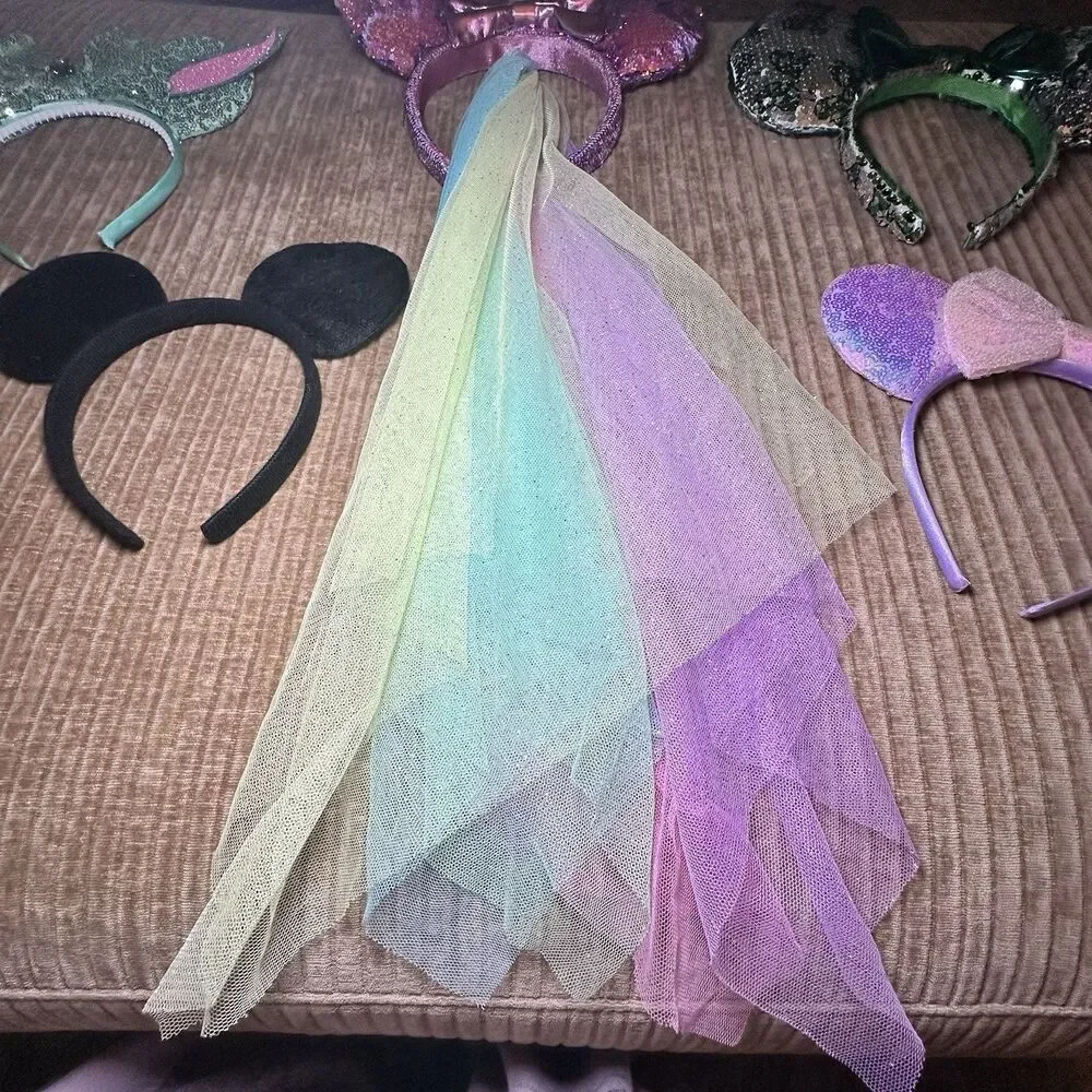 Disney Mouse Ears Headband Bundle Lot of 6 Unicorn Yoda Crown Pink Purple EUC